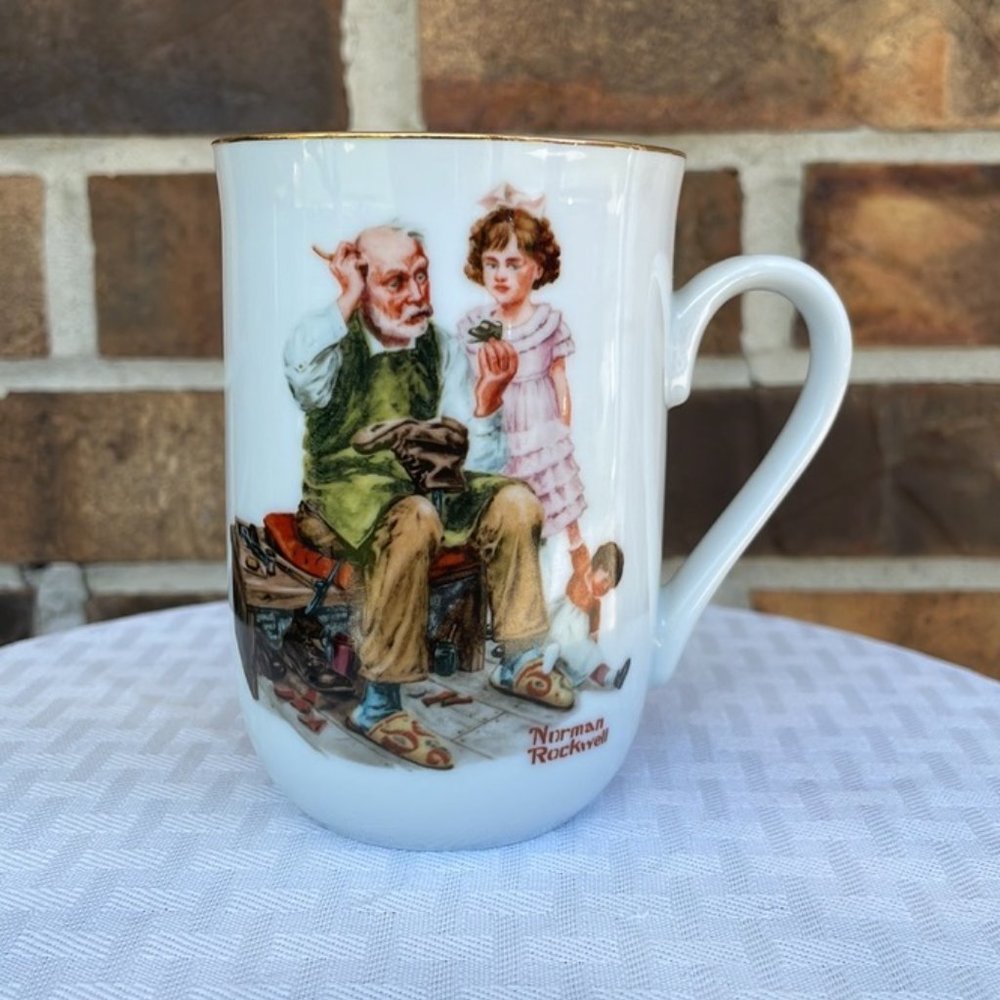 Norman Rockwell Coffee Cup-The Cobbler